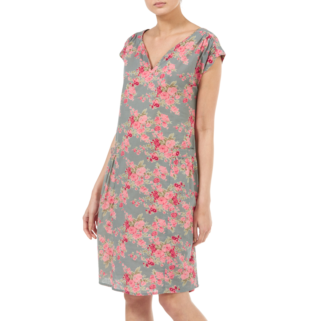 Sophie Pocket Dress in Vintage Rose Antique Green