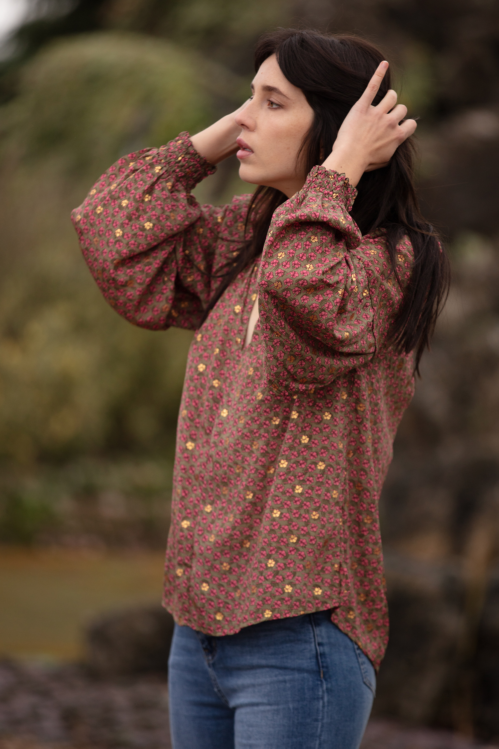 Romantic Blouse Coppery Pink Gold 4806-2