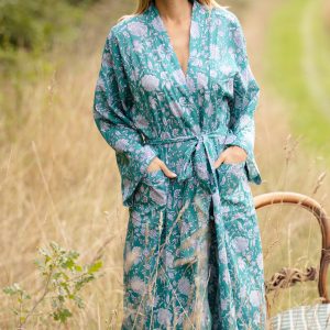 Block Print Dressing Gown