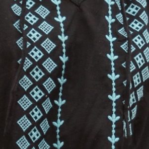 Black with turquoise