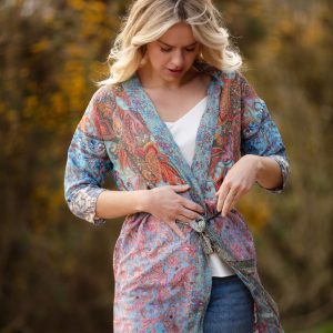 Patch Mid-length Kimono