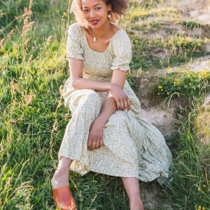 Lucy Smocked Dress in Sage