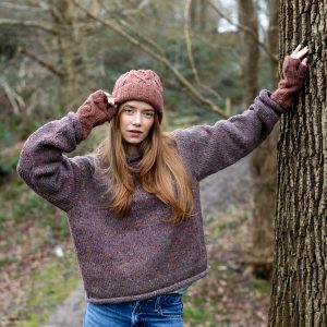 Pure wool jumper, hand warmers and hat