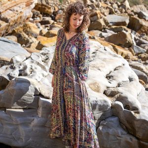 Modal V-Neck Swingy Shirt Dress